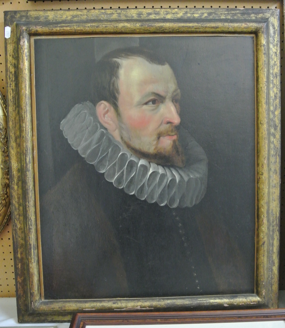 A 19th century oil painting on canvas after Sir Peter Paul Rubens, bust length portrait of