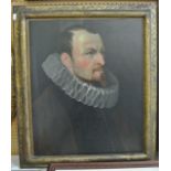 A 19th century oil painting on canvas after Sir Peter Paul Rubens, bust length portrait of