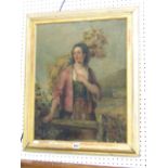 A 19th century oil painting on canvas attributed to William Salter, three quarter length study of