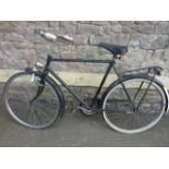 A vintage Ranger GT Dutch ladies bicycle the tubular steel frame with black painted livery