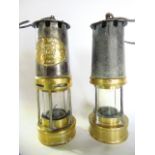 An early 20th century miners lamp by Thomas and Williams of Aberdare, type no1 number 1587, together