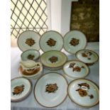 A quantity of Susie Cooper Reverie pattern dinner wares no C2055 comprising three circular tureens