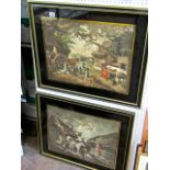 A pair of early 20th century coloured prints after Morland of tavern and cottage exterior scenes,