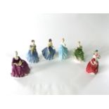 A collection of Royal Doulton figures, Adrienne HN2304, Michele HN2234, Christmas Morn HN1992,