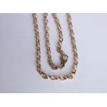 A 9ct gold hoop link chain, 10g approx