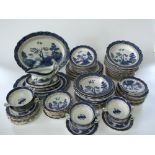 An extensive collection of Booths Real Old Willow pattern blue and white printed dinner wares