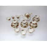 A collection of Royal Albert Old Country Roses pattern teawares, comprising teapot, two milk jugs,