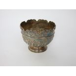 Small silver jardiniere, with cast and embossed decoration, London 1896, 13 oz approx
