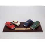 A limited edition die cast Vanguard 1-43 scale set of 4 classic British cars of the 1960s