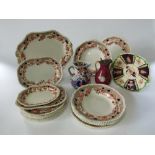 A collection of Copeland late 19th century dinner wares with printed and infilled border