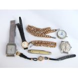 A collection of ladies and gentlemans modern and vintage wristwatches to include a vintage silver