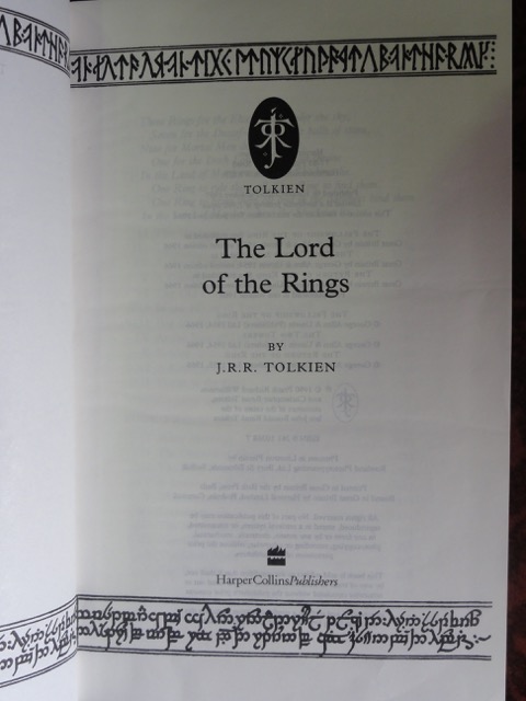J.R.R. Tolkien - The Lord Of The Rings published by Harper Collins, 1997 limited