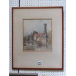 An early 20th century watercolour of a canal scene at Bruges by Henry Simpson, signed bottom right