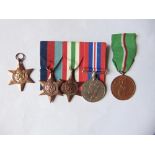 39/45 war medal, 39-45, Italy and France and Germany star together with a Monte Cassino medal and