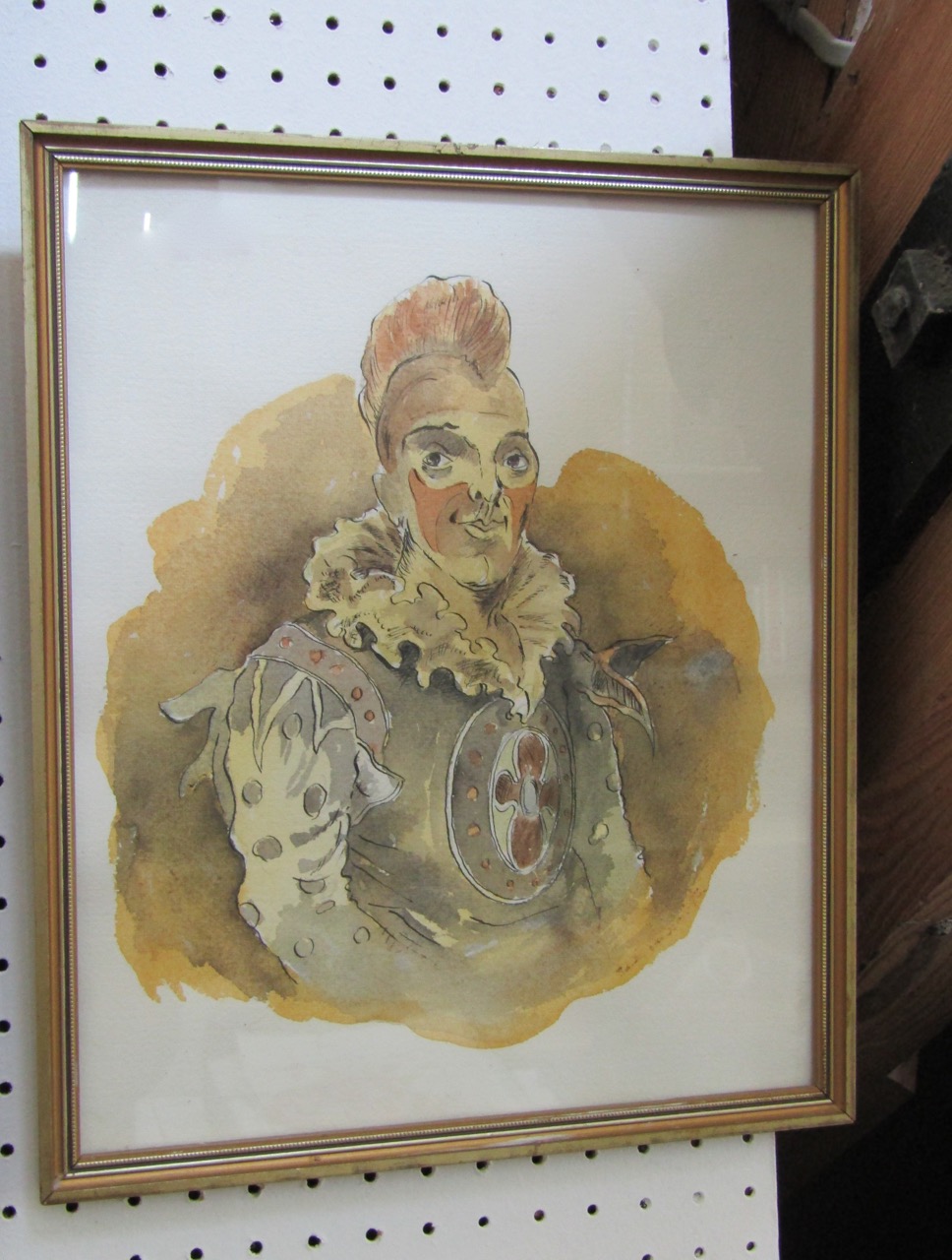 A 19th century watercolour caricature of a clown and a turkey inscribed A Christmas Greeting or - Image 4 of 4