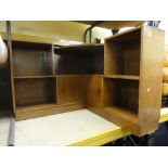 A good quality early 20th century golden oak corner cabinet fitted with recessed shelving and two