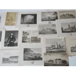 An interesting collection of late 18th and early 19th century black and white engravings and