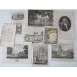 An interesting collection of late 18th and early 19th century prints and engravings relating to