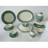 An extensive collection of Royal Doulton Cascade pattern dinner and coffee wares pattern number