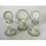 A collection of Paragon China May Blossom pattern tea wares comprising cake plate, six cups, six