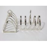 A pair of matching silver lancet toast racks by Wilson & Sharpe Ltd, Birmingham 1939, 4.5 oz approx