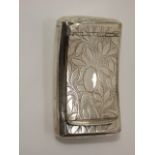 A Georgian silver pocket snuff box with chased floral decoration, Birmingham 1809, by Samuel