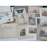 An extensive collection of portfolios, sketch books, etc, containing a quantity of watercolours,