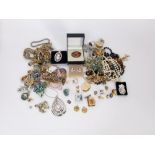 A large collection of costume jewellery