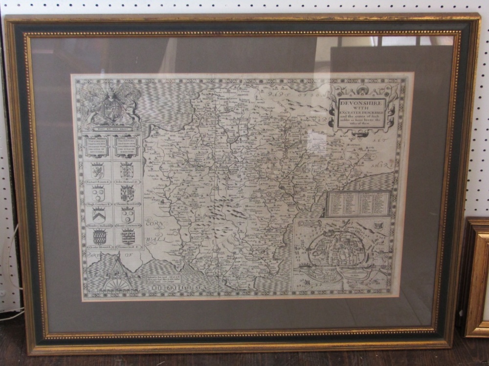 A collection of three 17th and 18th century maps of Devonshire including examples by Christopher - Image 2 of 2