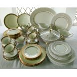 A collection of Royal Albert Capri pattern dinner wares comprising oval meat plate, two handled