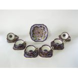 A collection of Hammersley tea wares with Imari type painted and gilded decoration pattern number