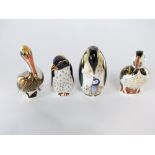 A boxed Royal Crown Derby Imari paperweight in the form of a Rock Hopper penguin (2002 anniversary