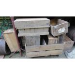 A quantity of mainly small vintage wooden packing crates with various printed lettering