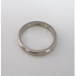 A platinum wedding band, size N, 6.1g