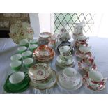 A collection of Royal Albert Old English Rose pattern tea wares comprising five cups and five