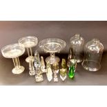 A collection of quality glassware to include three tazza (1 pair and 1 other) in the WMF manner,