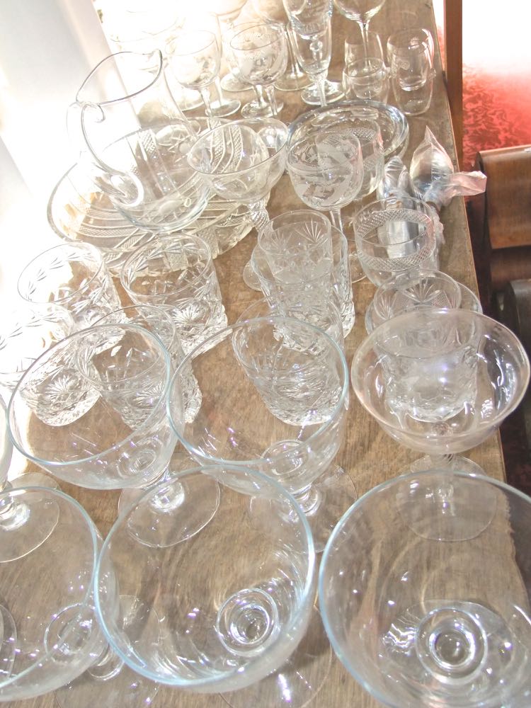 Large collection of mainly quality cut glass