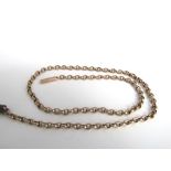 A 9k gold curb link necklace, 40cm, 6g