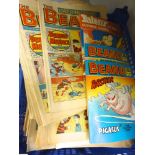 A collection of mixed comics including The Beano, Oink, Look In, etc, all dating from the 1980s