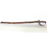 1822 pattern infantry officers sword with William IV, cypher; the scabbard marked Salor Sword