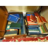 Two suitcases full of classic literature, Buchan, Conan Doyle, Stevenson, Walter Scott, etc.