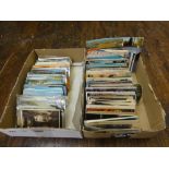 Two boxes containing a large collection of assorted postcards mainly topographical
