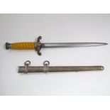 A World War II German army dagger and sheath