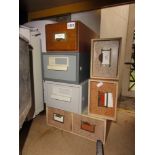 A small collection of card index filing drawers