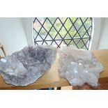 Two large geode crystal formations