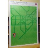 Railwayana interest - London Underground poster inscribed "Cutting Through The Traffic - Visit