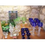 A large collection of quality glassware to include a quality faceted glass and gilded claret jug,