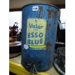Five vintage Shell and other petrol cans, a Valor Esso blue paraffin can, a number of vintage car