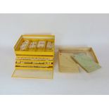 20th century mahjong set within a leather cardboard case