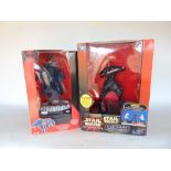 Star Wars - a boxed Darth Maul interactive talking money bank together with a further Batman example